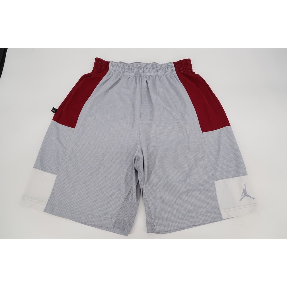 Jordan Basketball Shorts Mens XL Gray Burgundy White Color‎ Block Jumpman Mesh